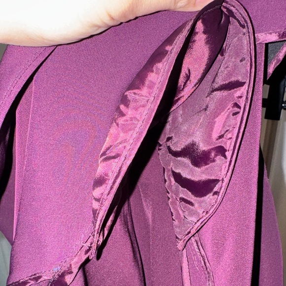 Calvin Klein Classic Purple Belted Blazer Wrap Jacket Size 12 with Gold Hardware - Picture 9 of 10